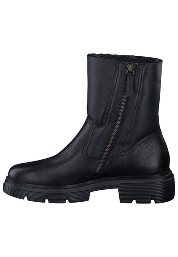 Stiefeletten Paul Green Stiefelette Leder/Textil Schwarz Warmfutter