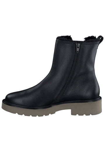 Stiefeletten Paul Green Stiefelette Leder/Textil Schwarz Warmfutter