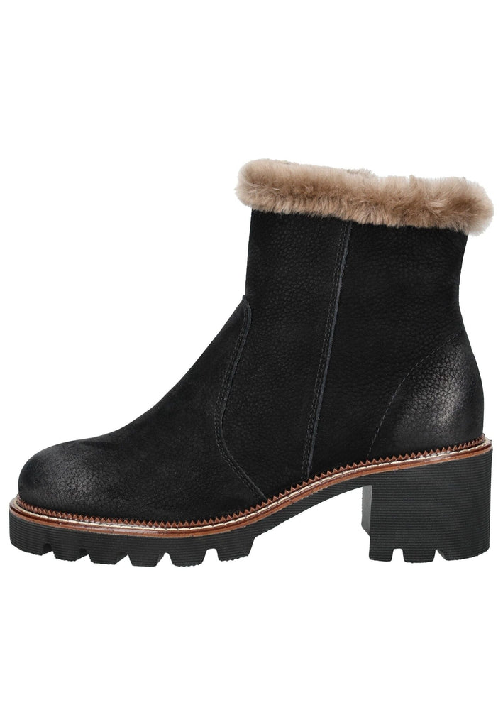 Stiefeletten Paul Green Stiefelette Nubukleder Schwarz Warmfutter