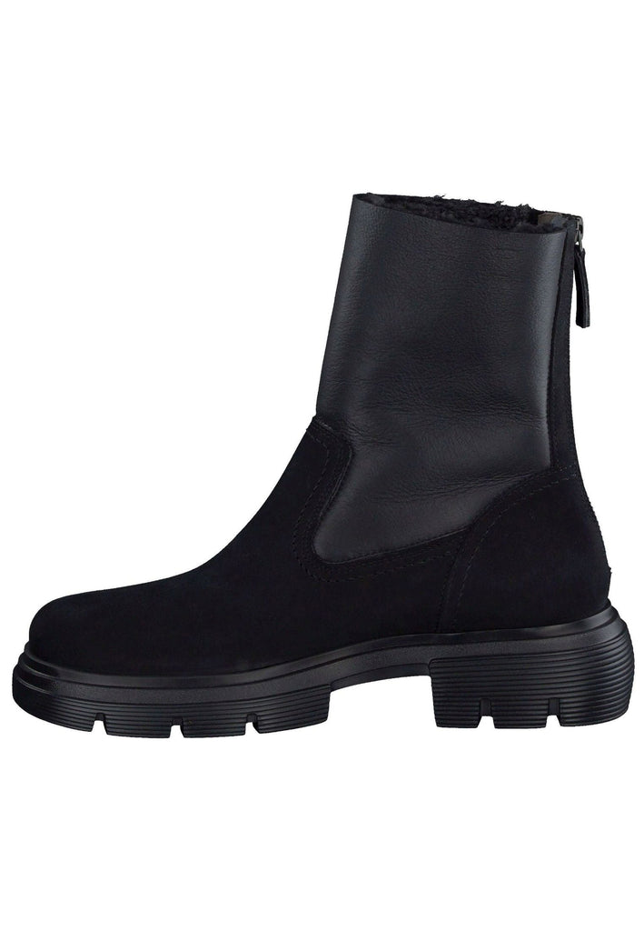 Stiefeletten Paul Green Stiefelette Nubukleder/Textil Schwarz Warmfutter