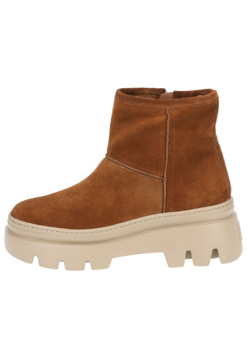 Stiefeletten Paul Green Stiefelette Veloursleder Toffee Warmfutter