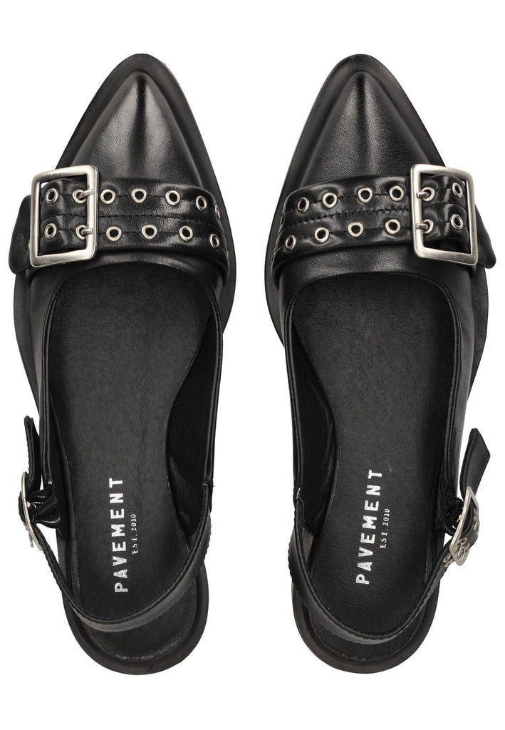 Pavement Ballerinas Leder Schwarz