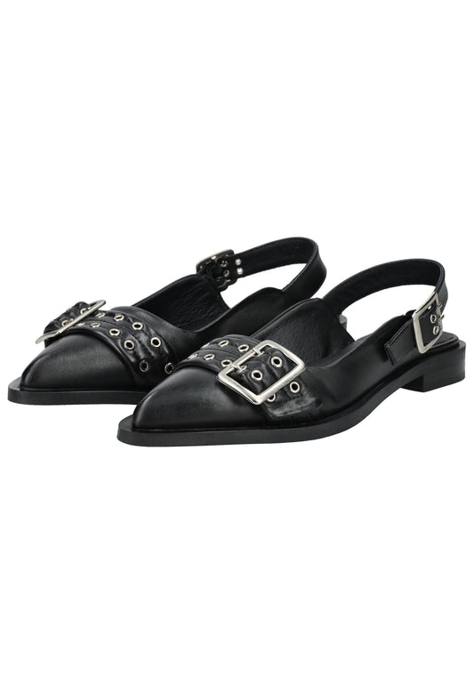 Pavement Ballerinas Leder Schwarz