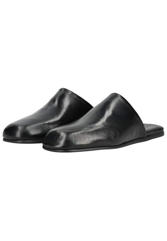 Pavement Pantoletten Leder Schwarz