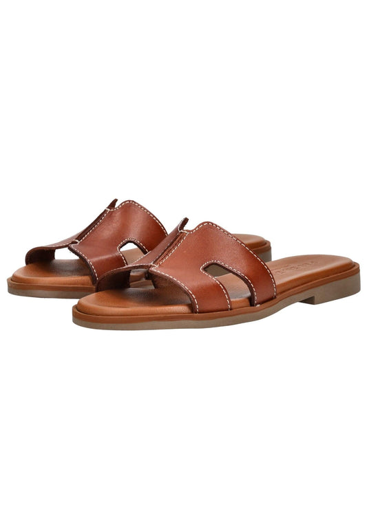Pavement Pantoletten Leder Tan
