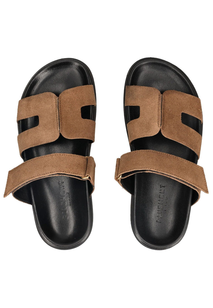 Pavement Pantoletten Leder Taupe