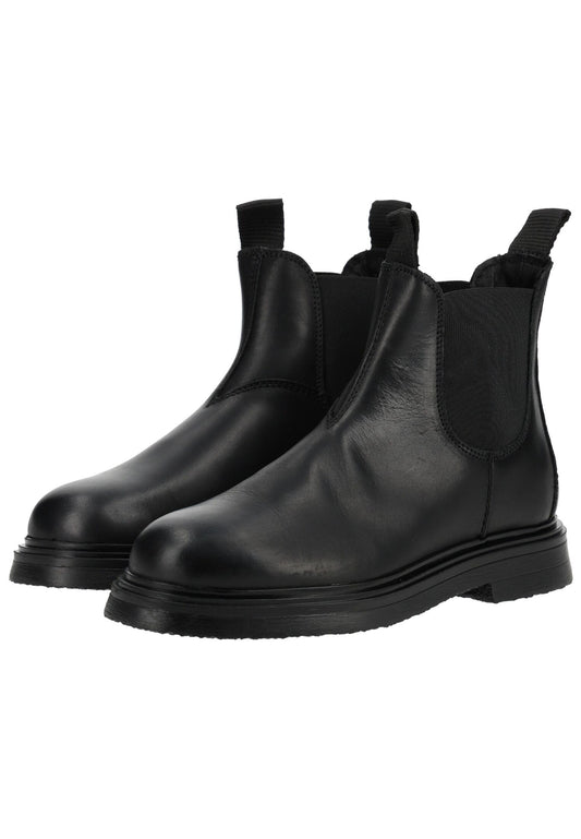 Pavement Stiefelette Leder/Textil Schwarz