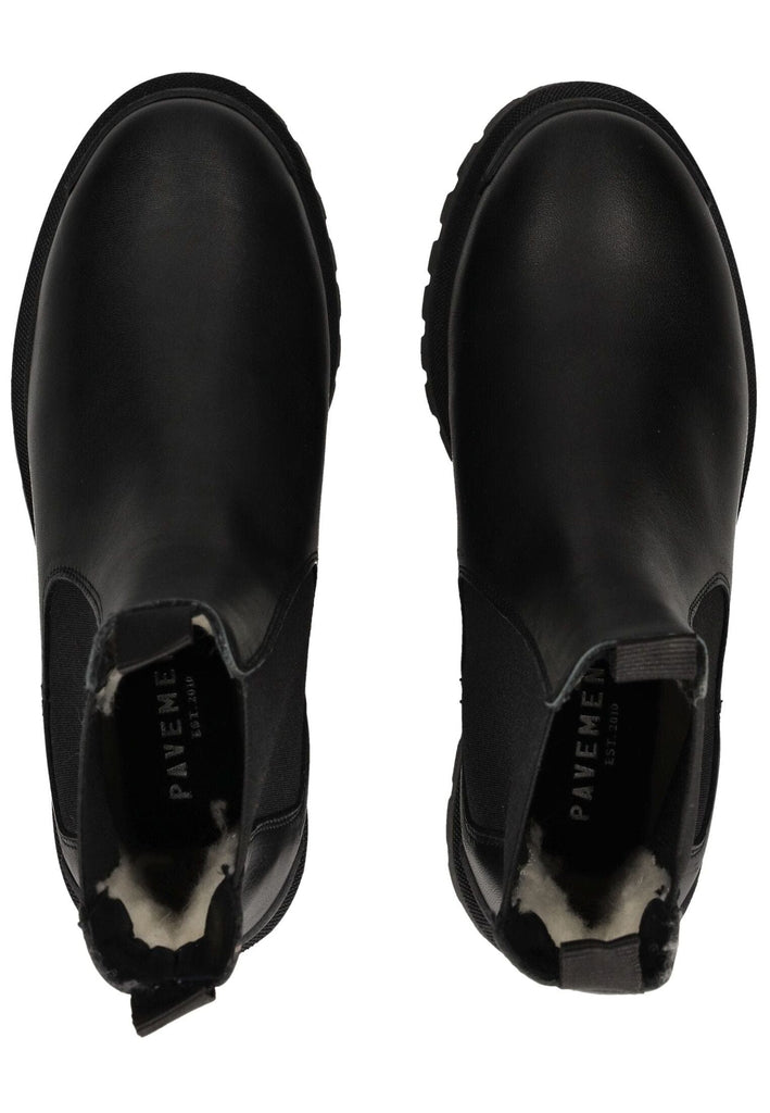 Pavement Stiefelette Leder/Textil Schwarz Warmfutter
