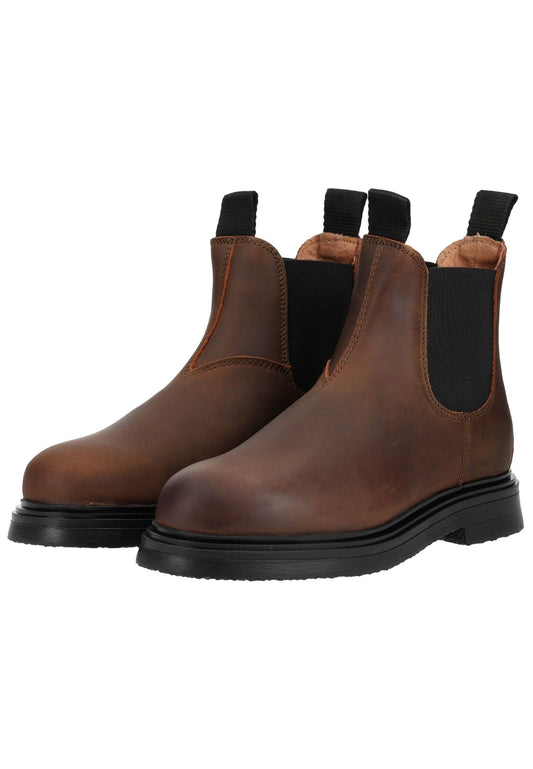 Pavement Stiefelette Leder/Textil Tan