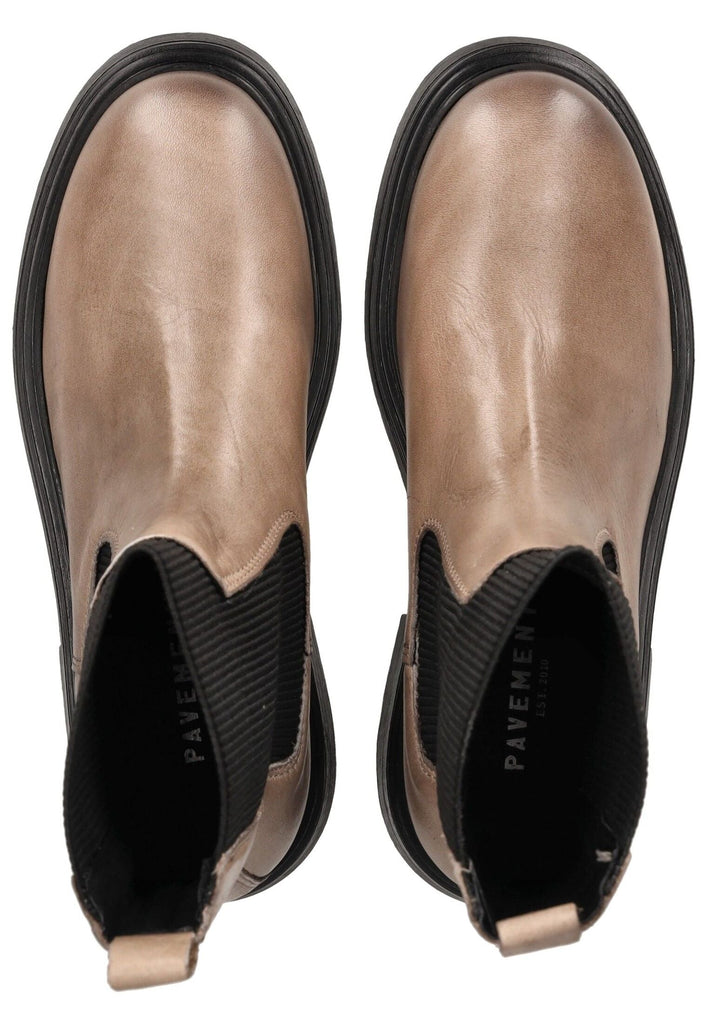 Pavement Stiefelette Leder/Textil Taupe