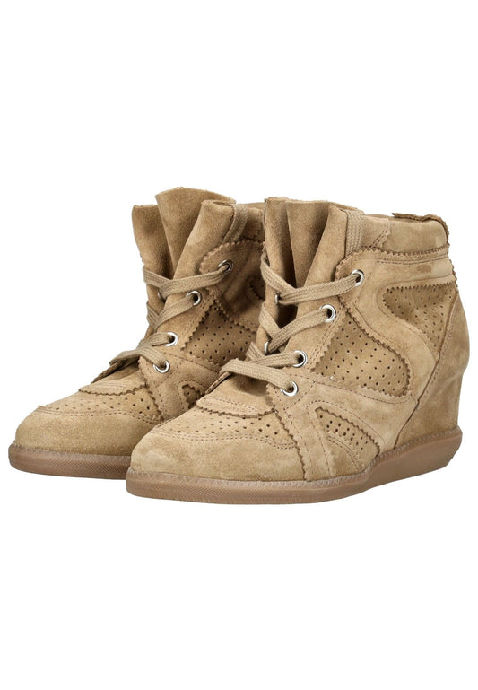 Pavement Stiefelette Veloursleder Hellbraun