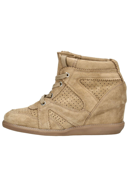 Pavement Stiefelette Veloursleder Hellbraun