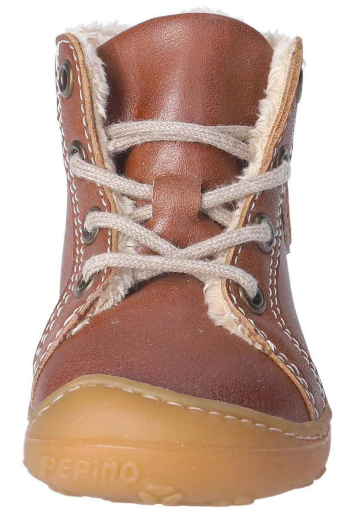 Pepino Halbschuhe Leder Cognac Warmfutter