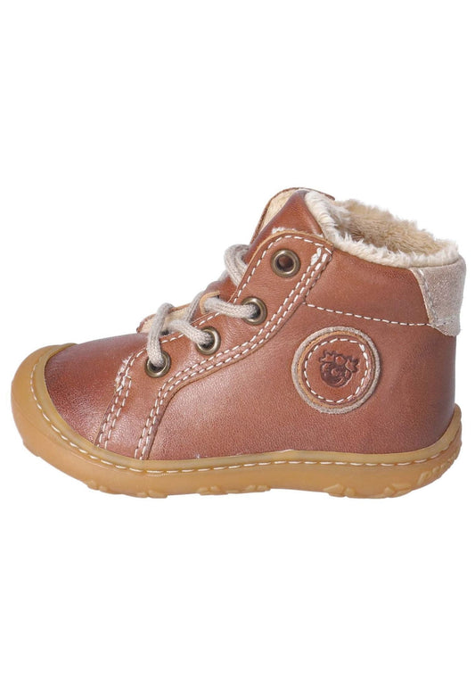 Pepino Halbschuhe Leder Cognac Warmfutter