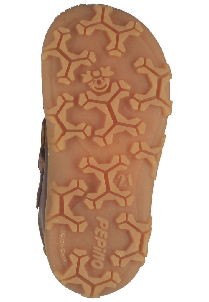 Pepino Halbschuhe Leder Cognac Warmfutter