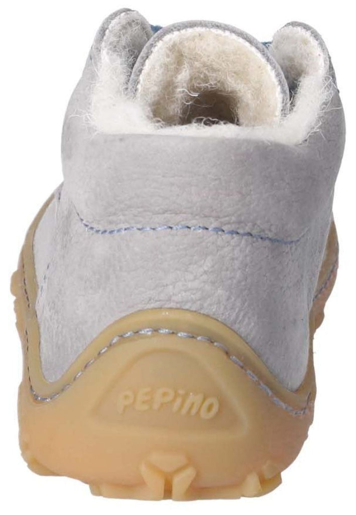Pepino Halbschuhe Leder Grau/Blau Warmfutter