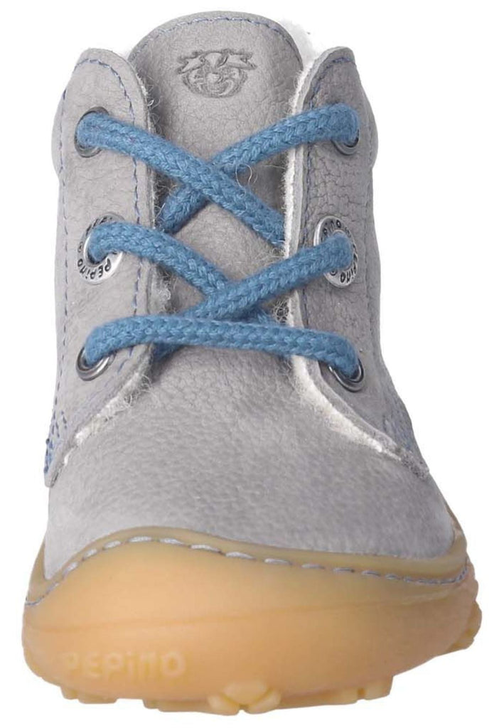 Pepino Halbschuhe Leder Grau/Blau Warmfutter