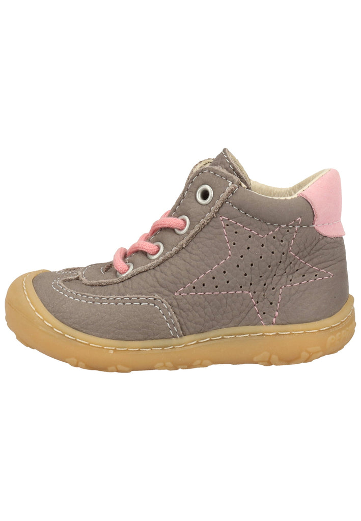 Pepino Halbschuhe Leder Grau/Rosa