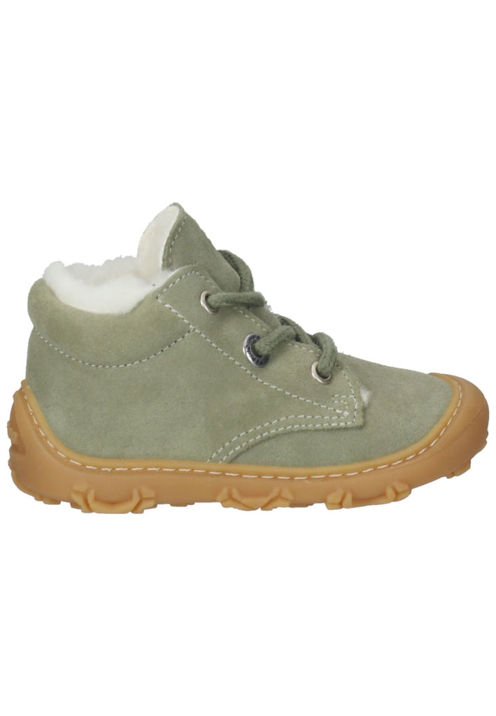 Pepino Halbschuhe Leder Olive Warmfutter