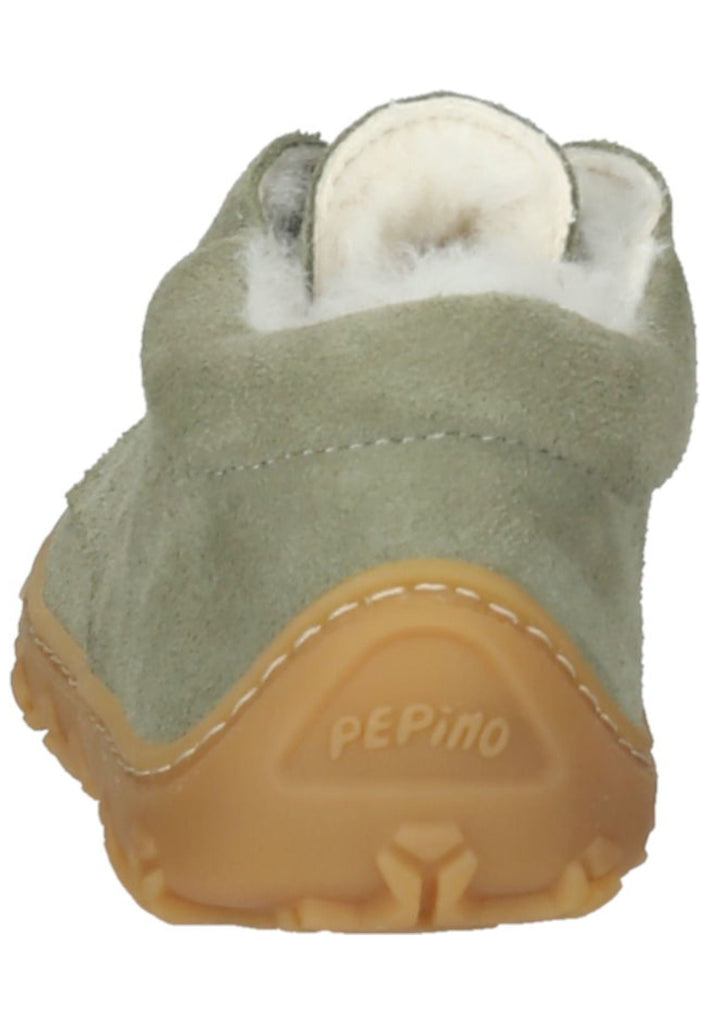 Pepino Halbschuhe Leder Olive Warmfutter