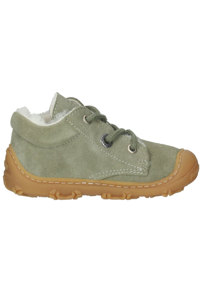 Pepino Halbschuhe Leder Olive Warmfutter