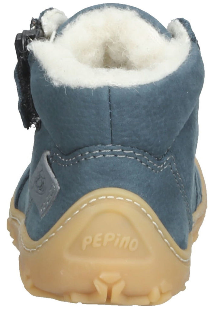 Pepino Halbschuhe Leder/Synthetik Mittelblau Warmfutter