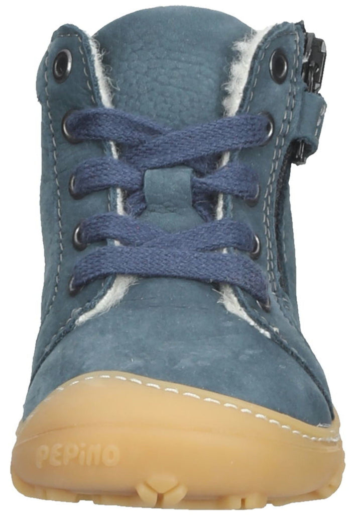 Pepino Halbschuhe Leder/Synthetik Mittelblau Warmfutter