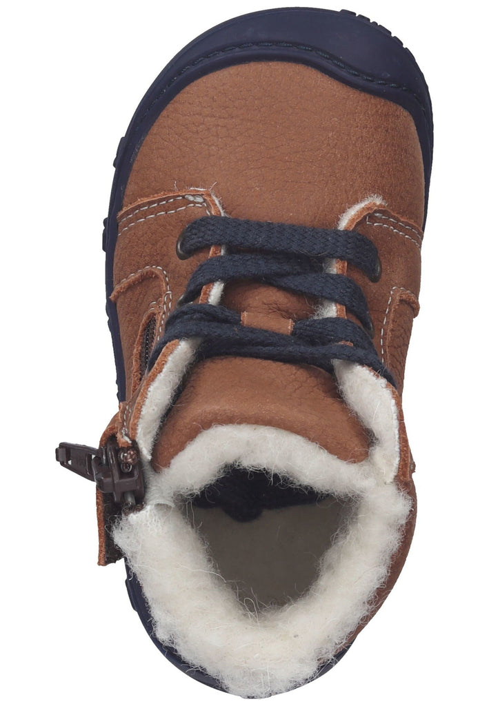 Pepino Halbschuhe Leder/Synthetik Nougat Warmfutter