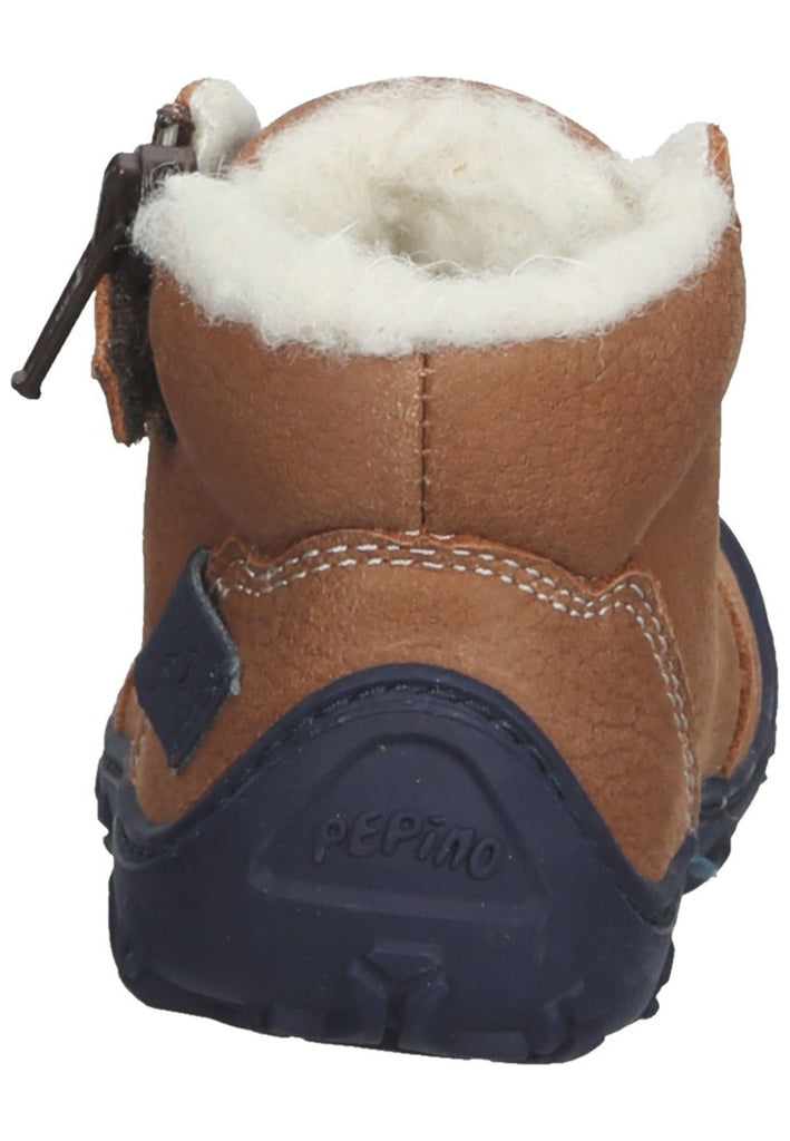 Pepino Halbschuhe Leder/Synthetik Nougat Warmfutter