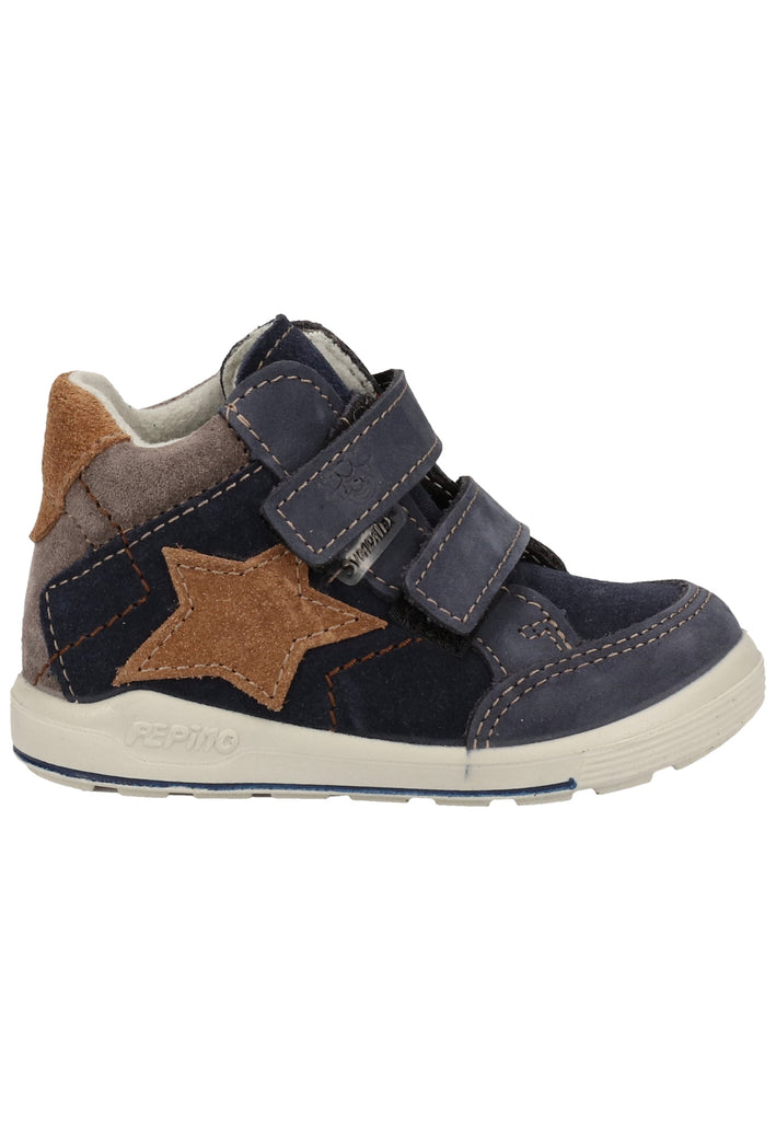 Pepino Halbschuhe Leder/Textil Blau/Braun