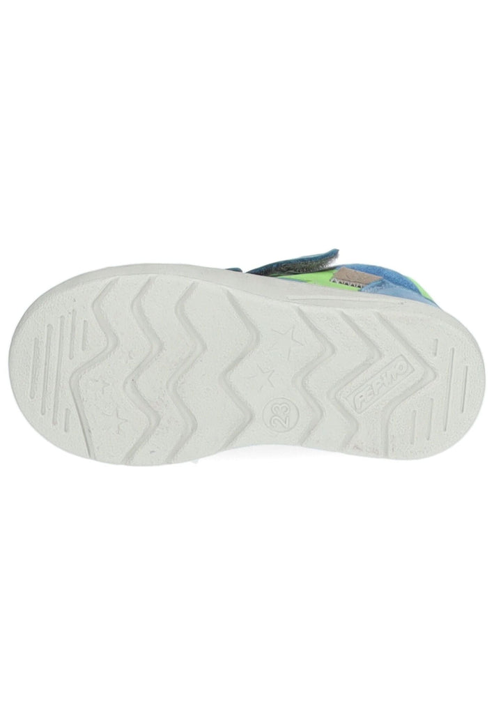 Pepino Halbschuhe Leder/Textil Blau/Lime
