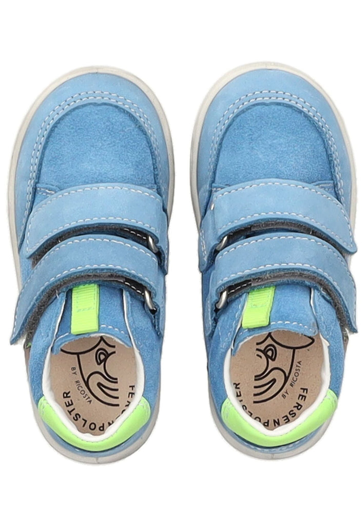 Pepino Halbschuhe Leder/Textil Blau/Lime