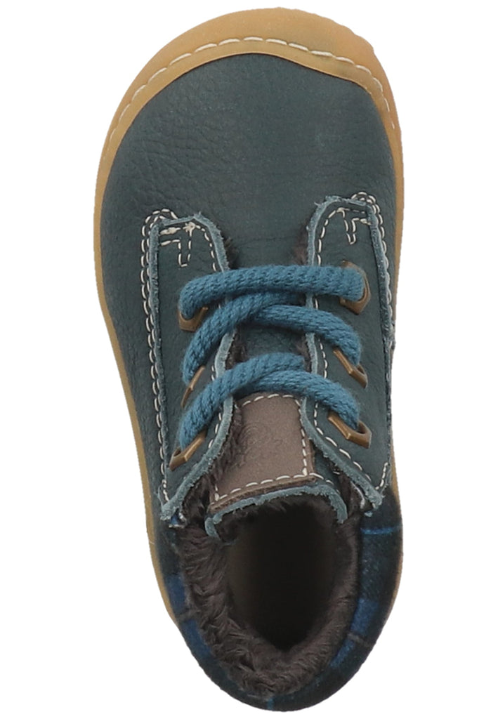 Pepino Halbschuhe Leder/Textil Blau Warmfutter