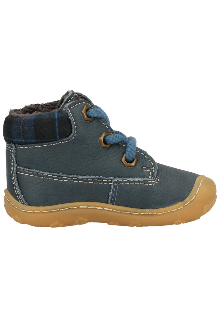 Pepino Halbschuhe Leder/Textil Blau Warmfutter