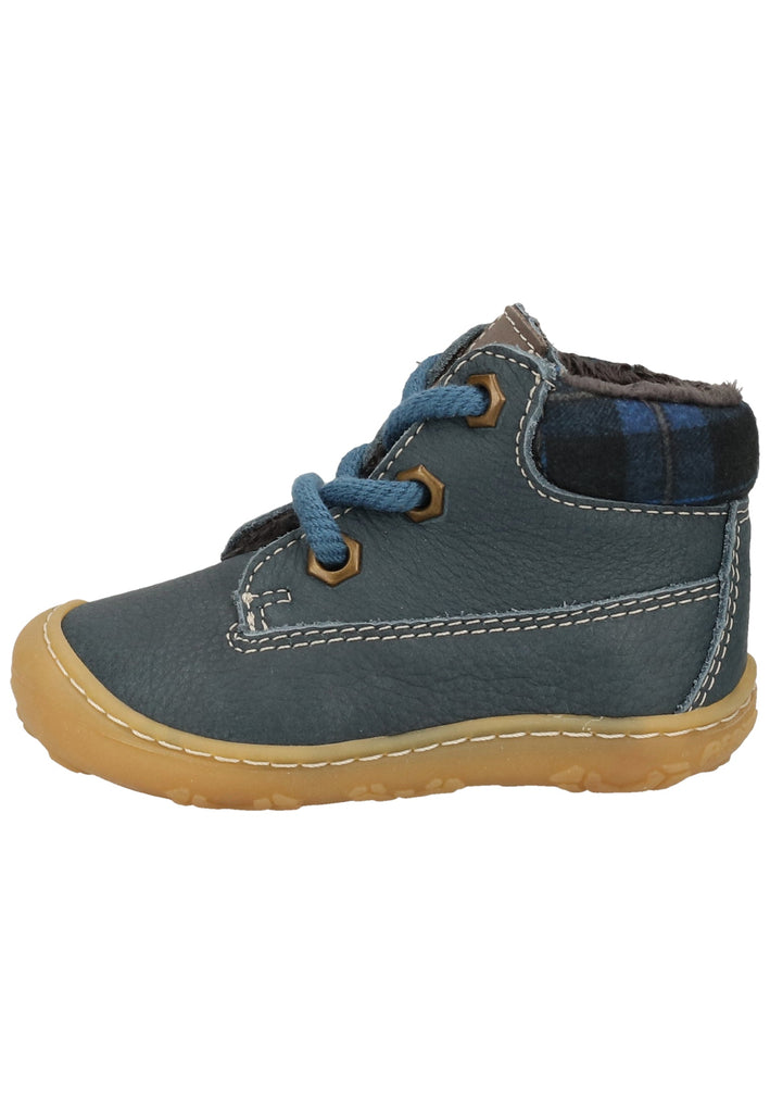 Pepino Halbschuhe Leder/Textil Blau Warmfutter