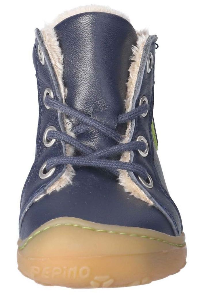 Pepino Halbschuhe Leder/Textil Dunkelblau Warmfutter