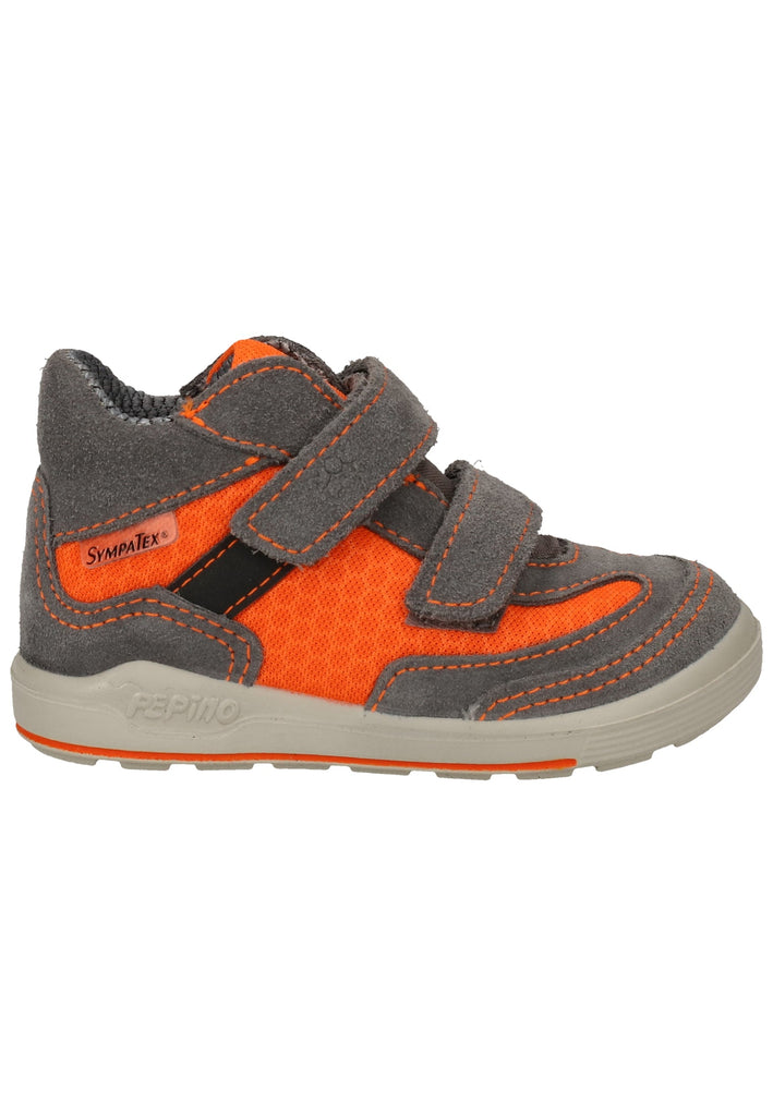 Pepino Halbschuhe Leder/Textil Grau/Orange