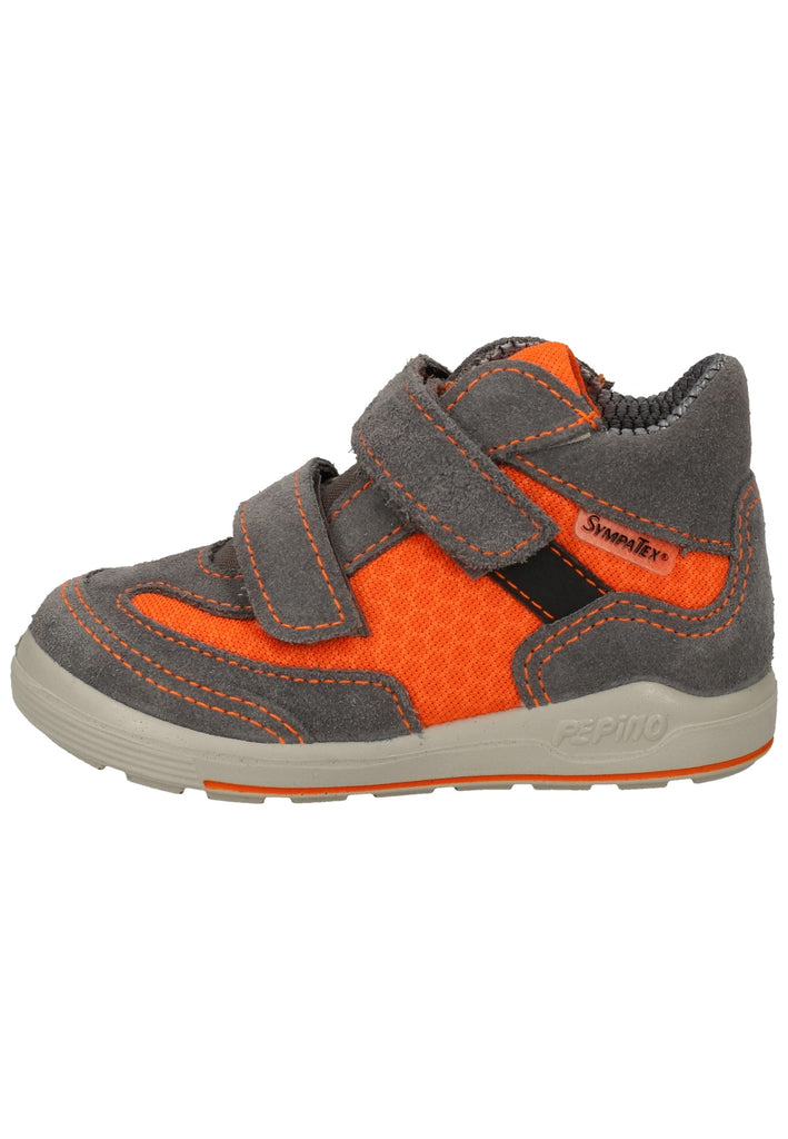 Pepino Halbschuhe Leder/Textil Grau/Orange