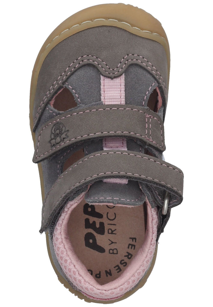 Pepino Halbschuhe Leder/Textil Grau/Rosa