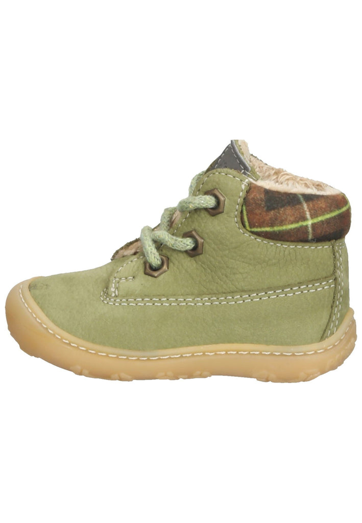 Pepino Halbschuhe Leder/Textil Oliv Warmfutter