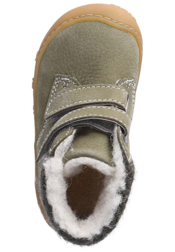Pepino Halbschuhe Leder/Textil Olive Warmfutter