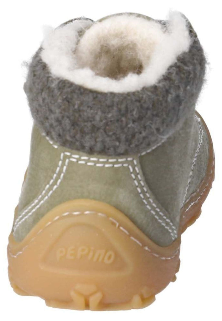 Pepino Halbschuhe Leder/Textil Olive Warmfutter