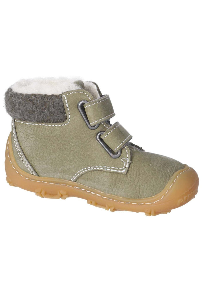 Pepino Halbschuhe Leder/Textil Olive Warmfutter