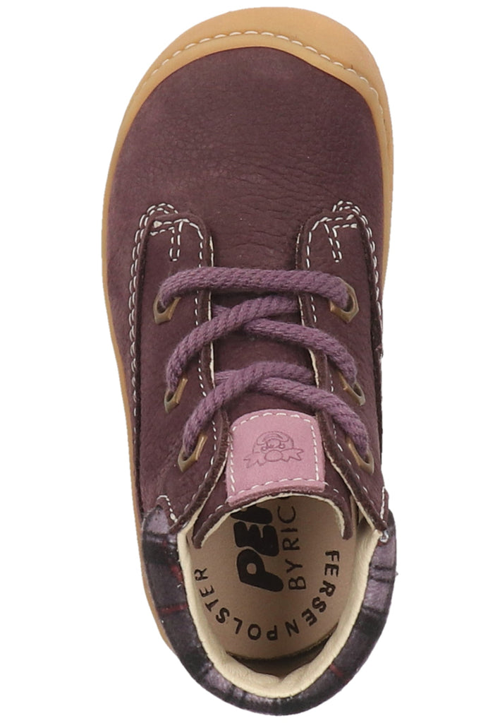 Pepino Halbschuhe Leder/Textil Pflaume