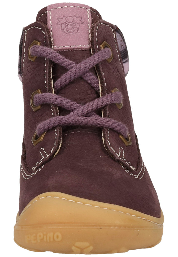 Pepino Halbschuhe Leder/Textil Pflaume