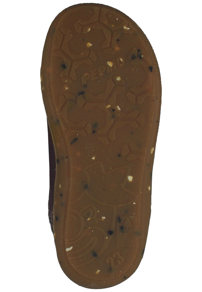 Pepino Halbschuhe Leder/Textil Pflaume Warmfutter