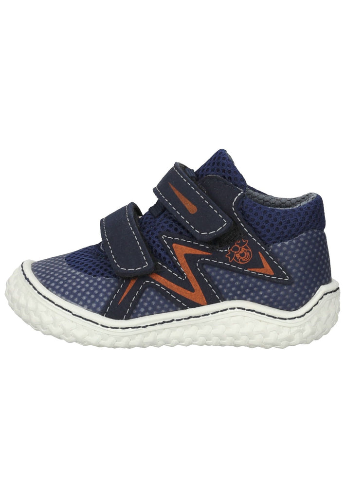 Pepino Halbschuhe Lederimitat/Textil Blau/Orange