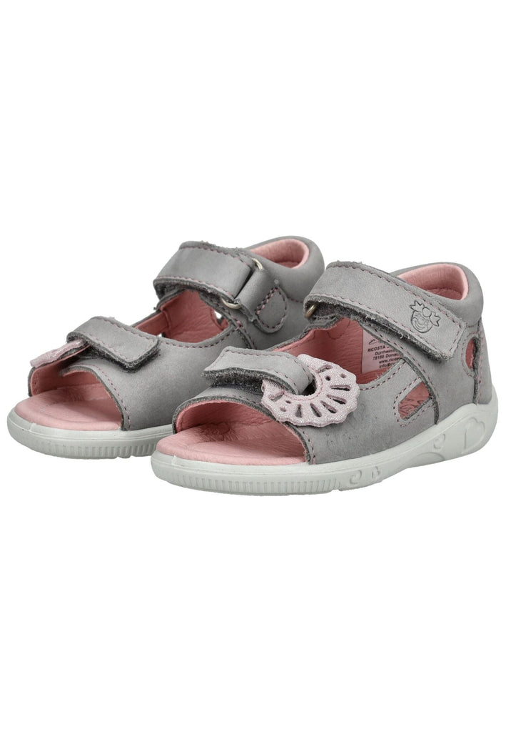 Pepino Sandalen Leder Grau/Rosa