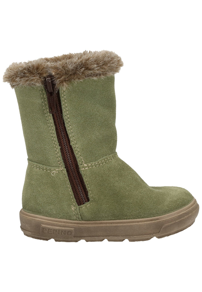 Pepino Stiefel Leder Hellgrün Warmfutter