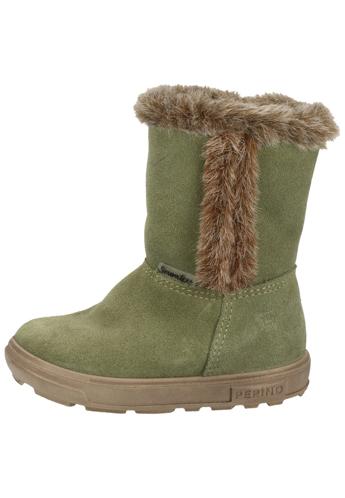 Pepino Stiefel Leder Hellgrün Warmfutter